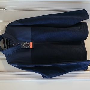 ST. JOHN'S BAY BLUE MENS BIG AND TALL MENS ZIP WINDBLOCK FLEECE JACKET SZ XXL